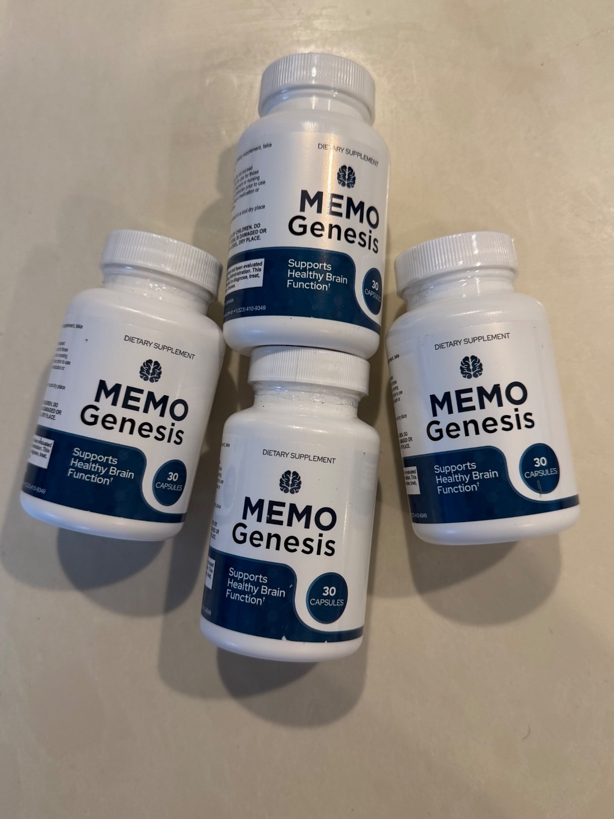 4 Pack: Memo Genesis Capsules Brain Health Support Formula 30 day supply 11/27