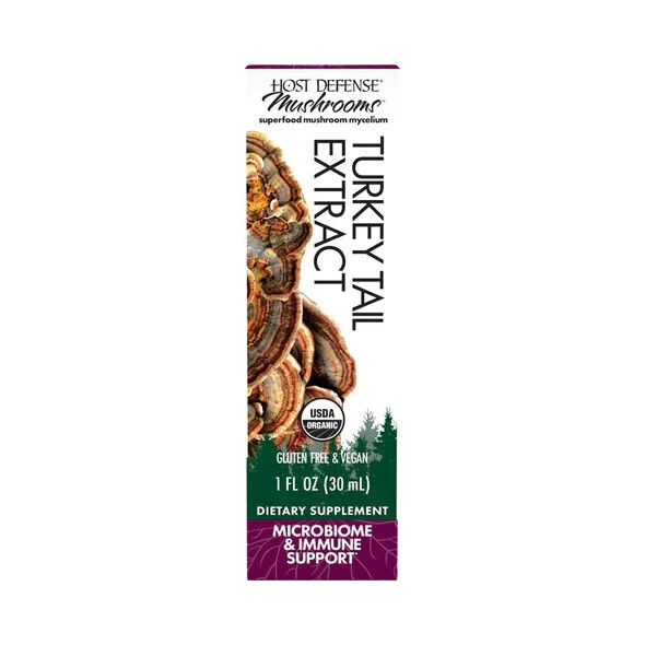 Host Defense Turkey Tail Extract 1 Oz Organic Immune Support Fungi Perfecti