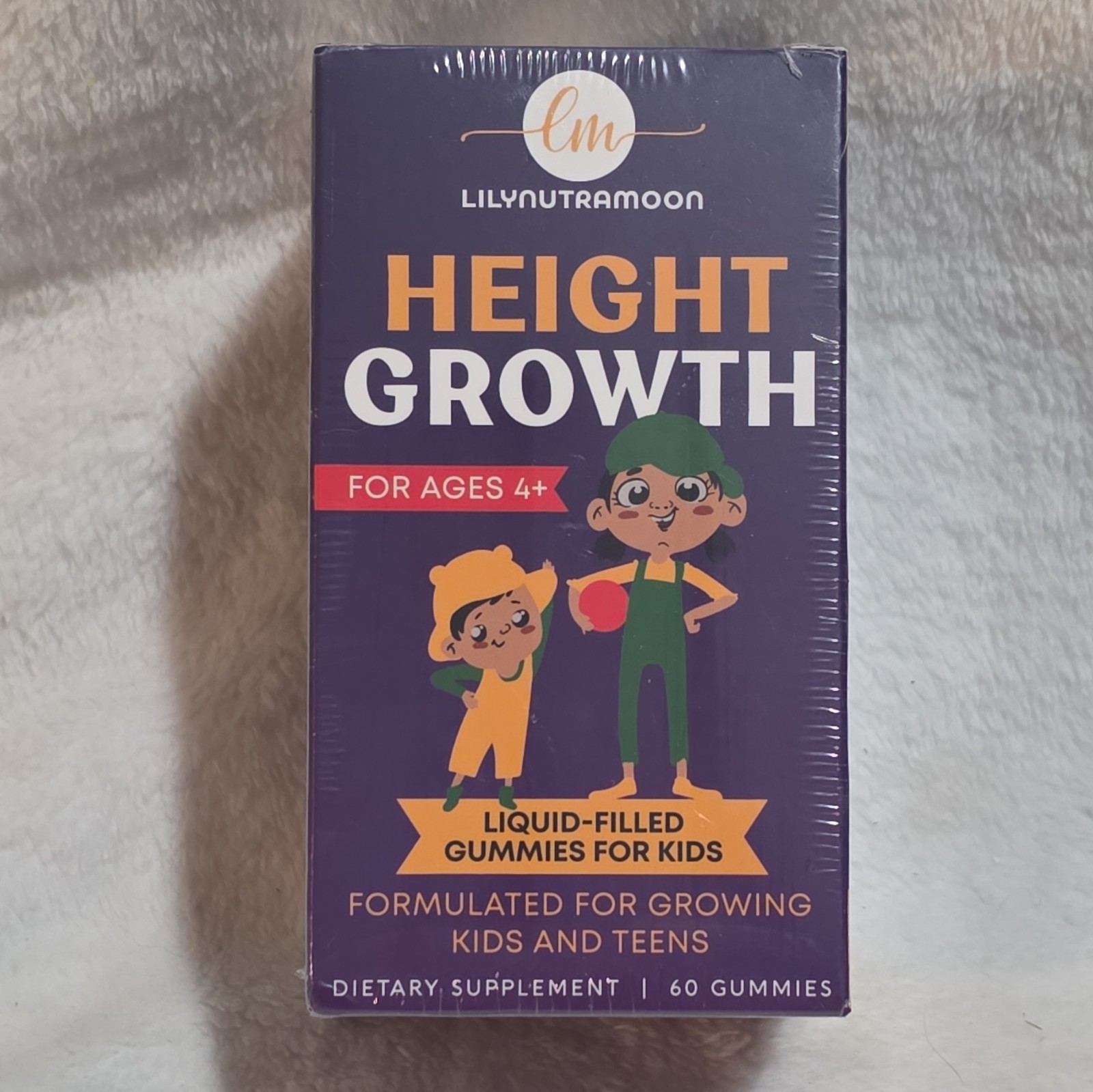 Lilynutramoon Height Growth Liquid-Filled Gummies Vegan Non-GMO 60 Ct