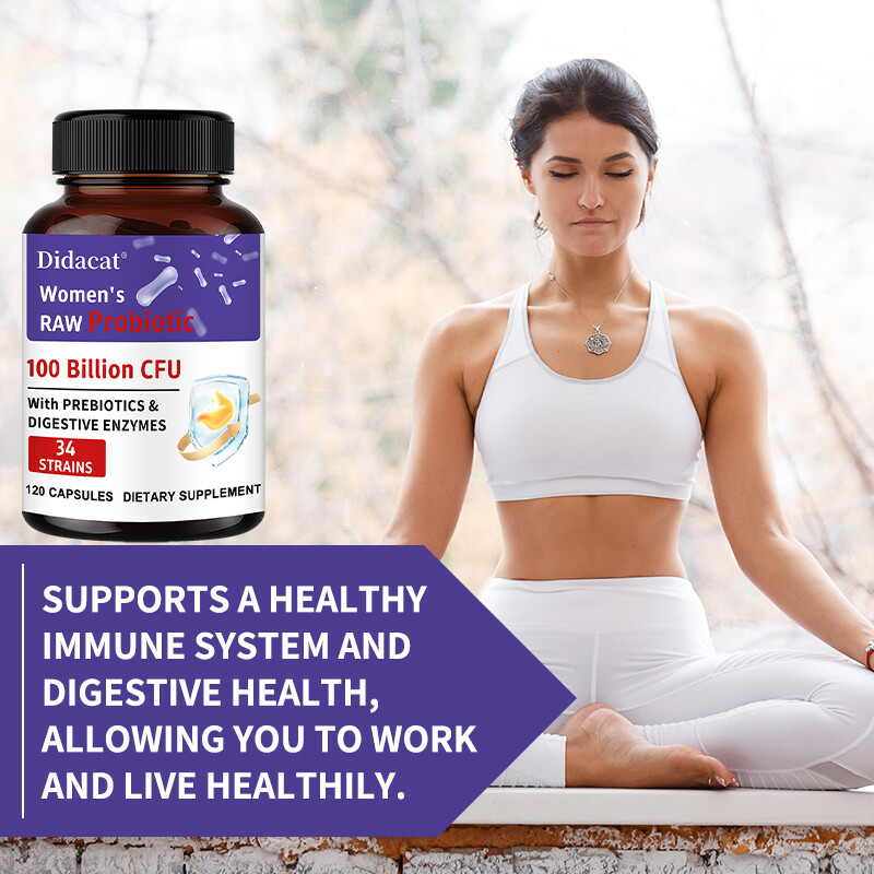 Women’S Raw Probiotics 100 Billion Cfu Potency Immune System Digestive Health