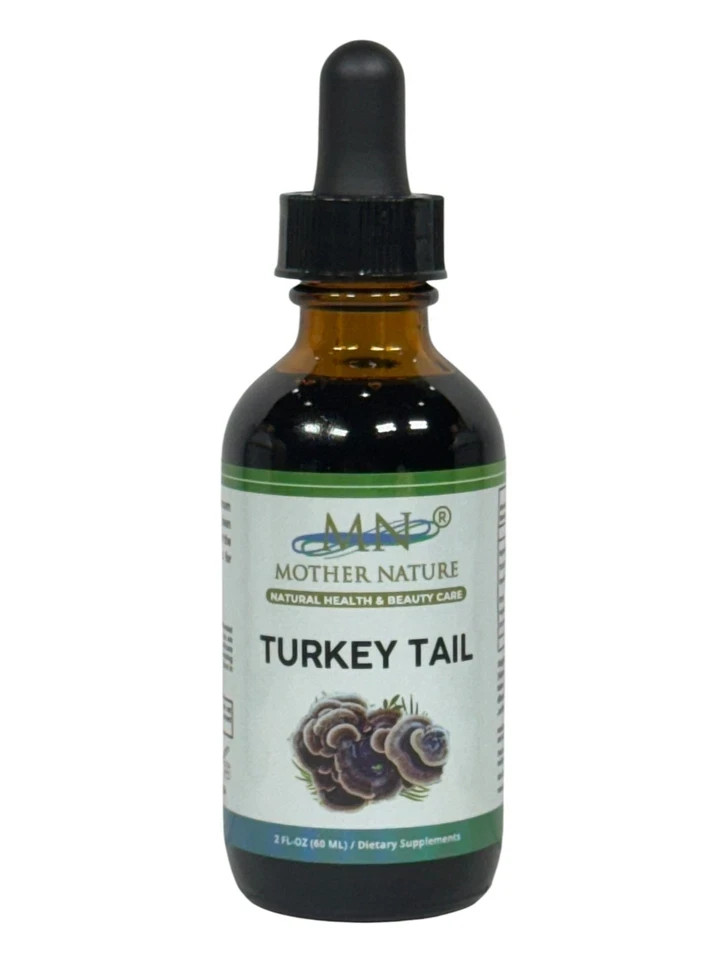 Turkey Tail (Trametes versicolor) Mushroom Extract Liquid Drops 1, 2 & 3 Packs