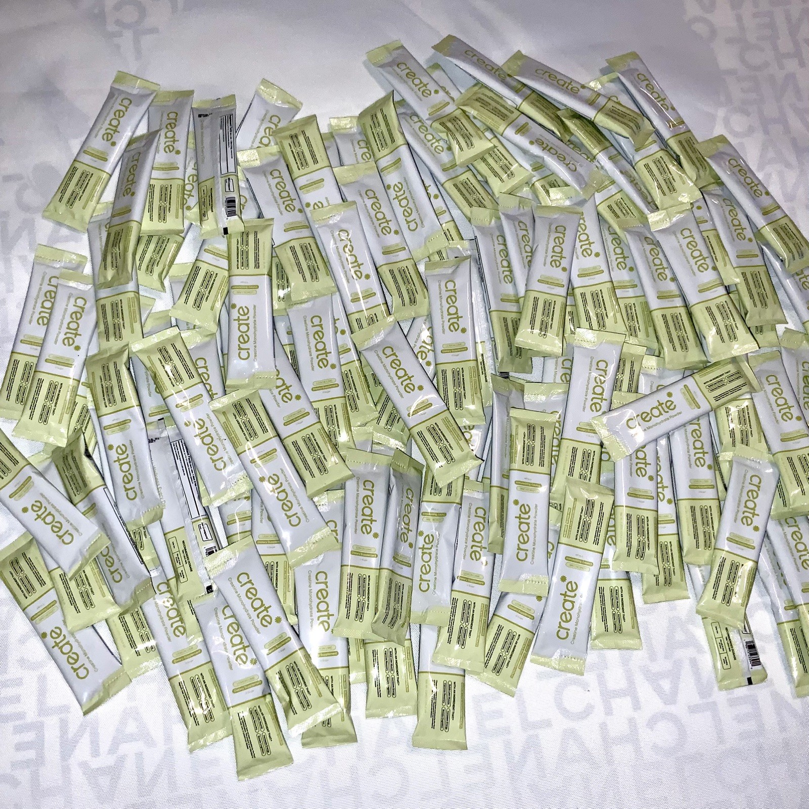 HUGE LOT ( 120 Sticks ) Create Creatine Monohydrate powder Packs Lemon Lime 8/27