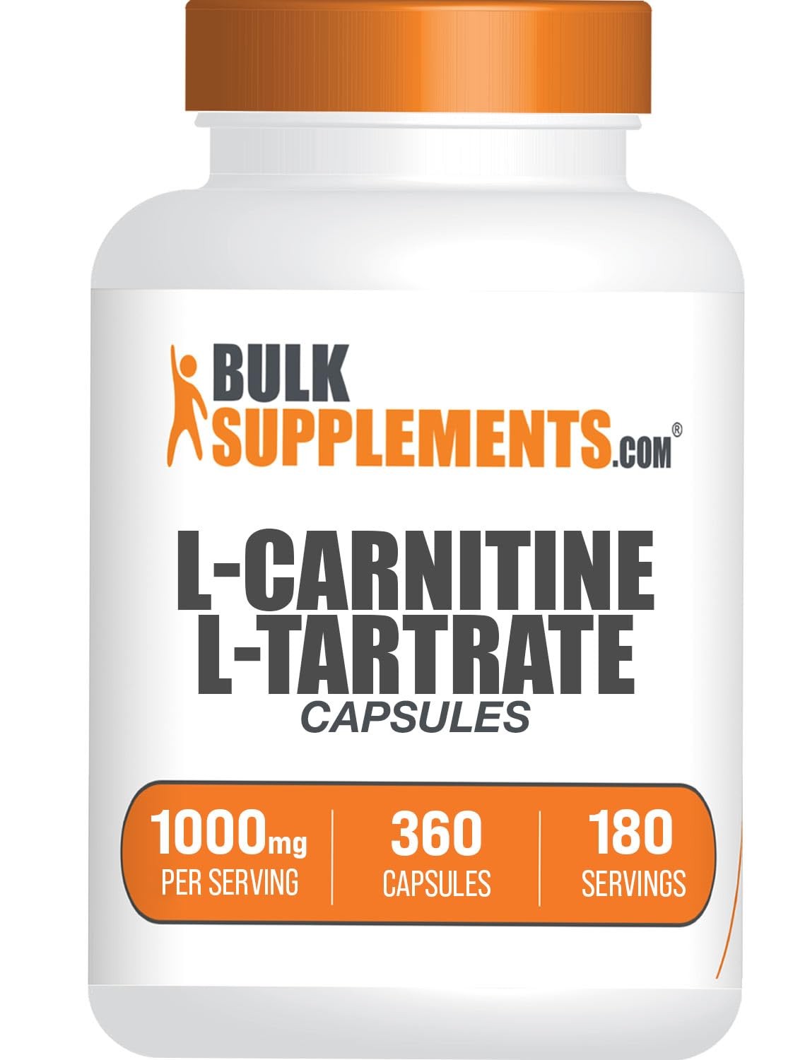 BulkSupplements.com L-Carnitine L-Tartrate Capsules – 360 Count (Pack of 1)