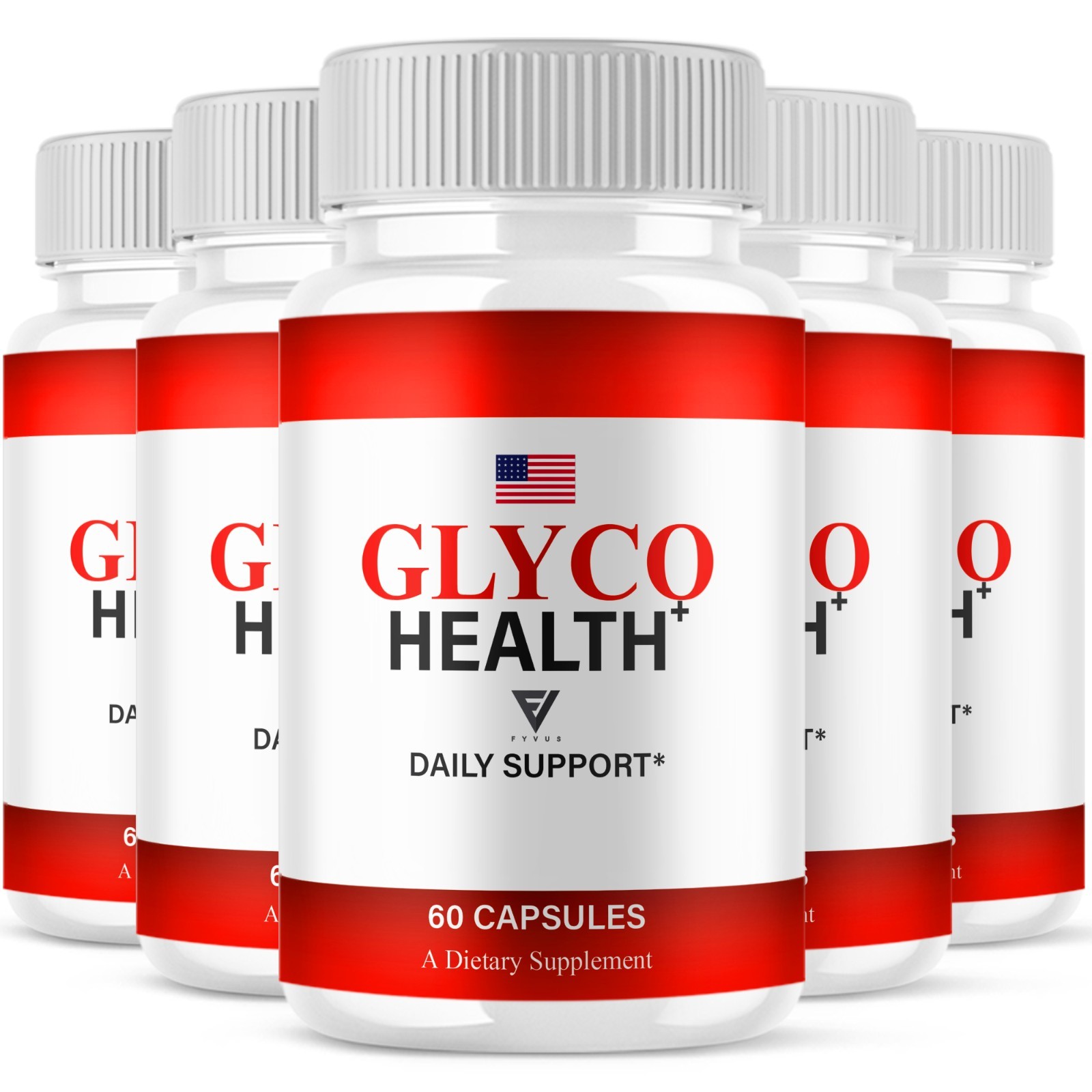 (5 Pack) Glyco Health Blood Health Support, GlycoHealth Pills (300 Capsules)