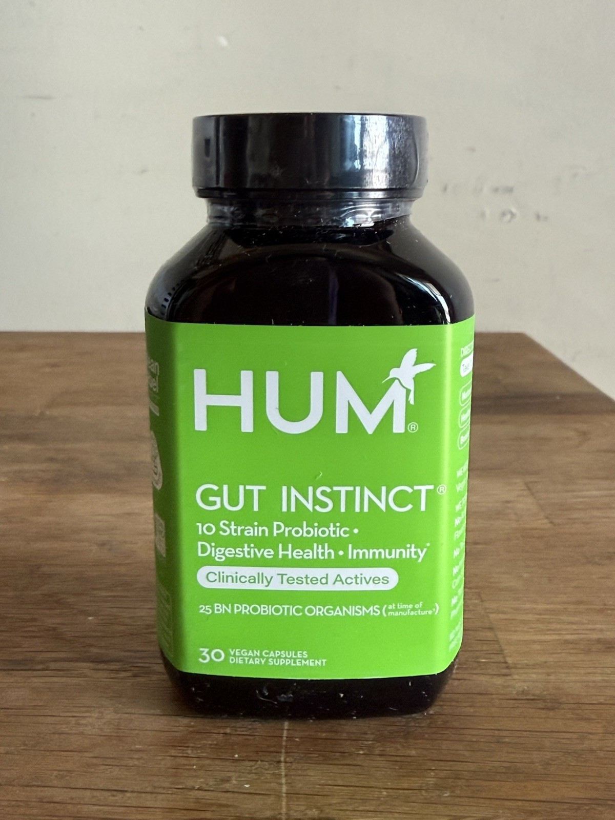 HUM Gut Instinct 30 Vegan Capsules – New & Sealed – Exp 02/2027
