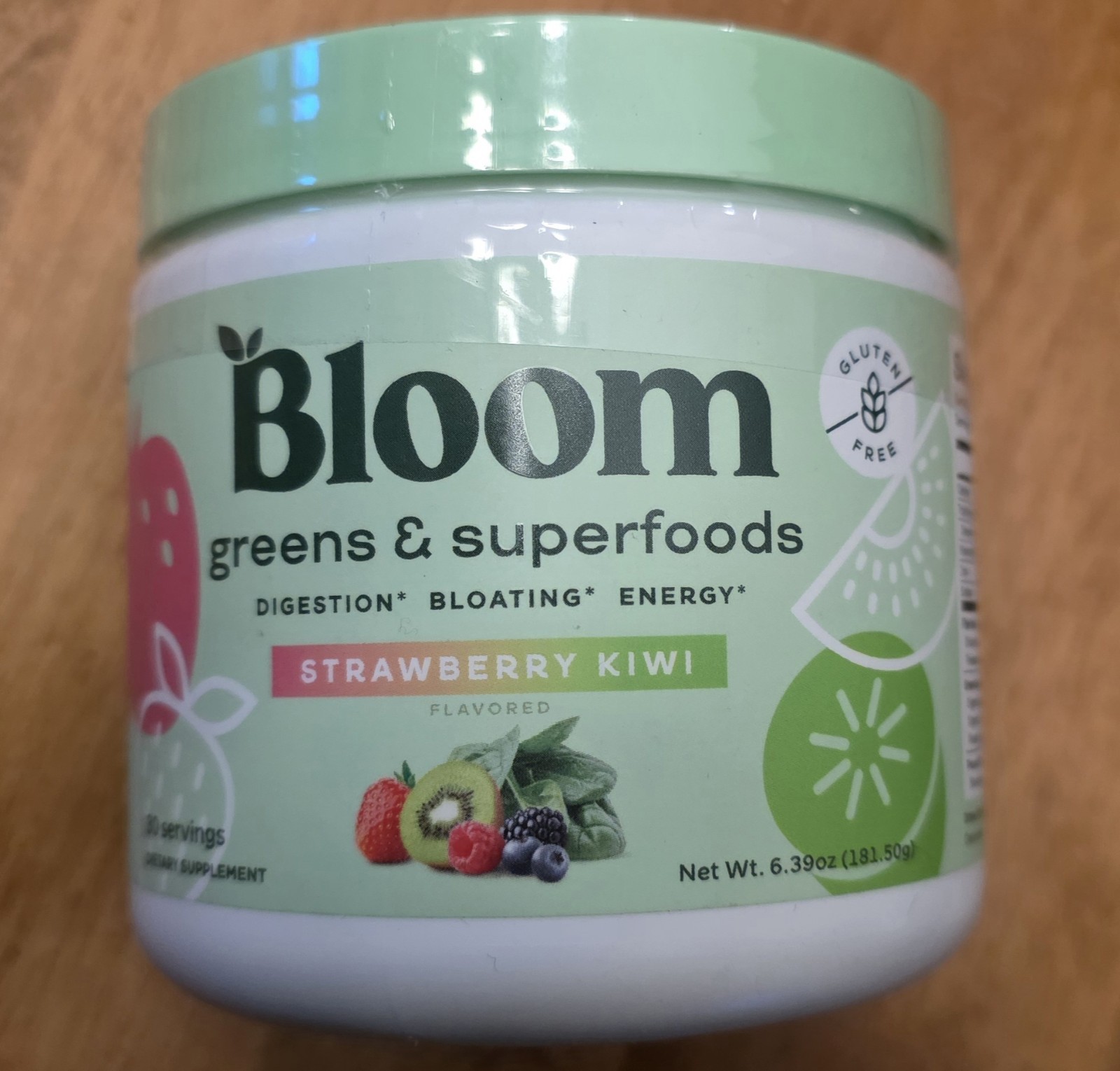 Bloom Greens & Superfoods Strawberry Kiwi Powder 6.39oz Gluten-Free
