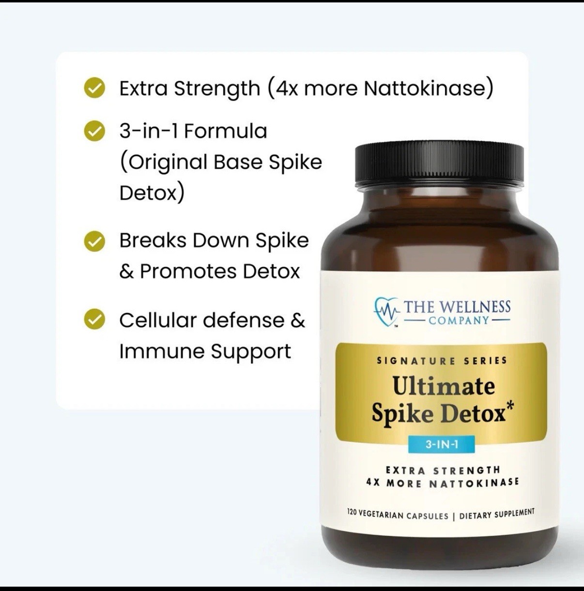 The Wellness Company Ultimate Spike Detox 3-in1 Extra Strength 120 Capsules