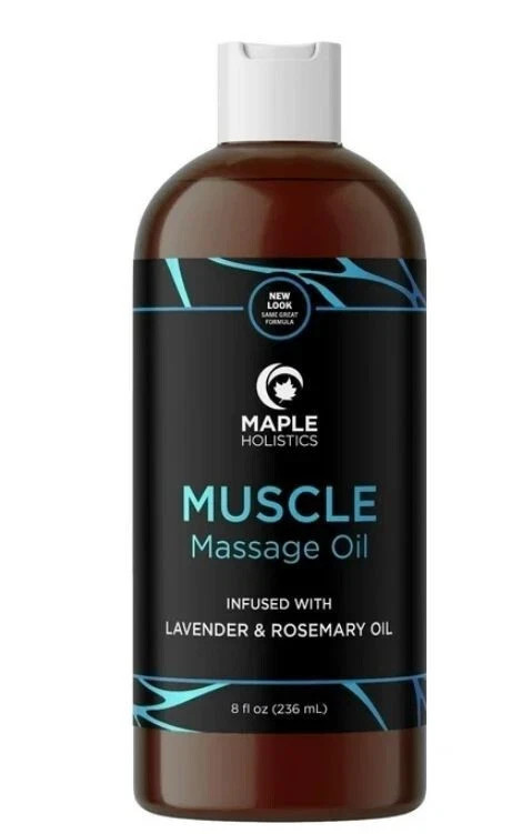 Maple Holistics Lavender Muscle Massage Oil for Massage Therapy 8 fl oz