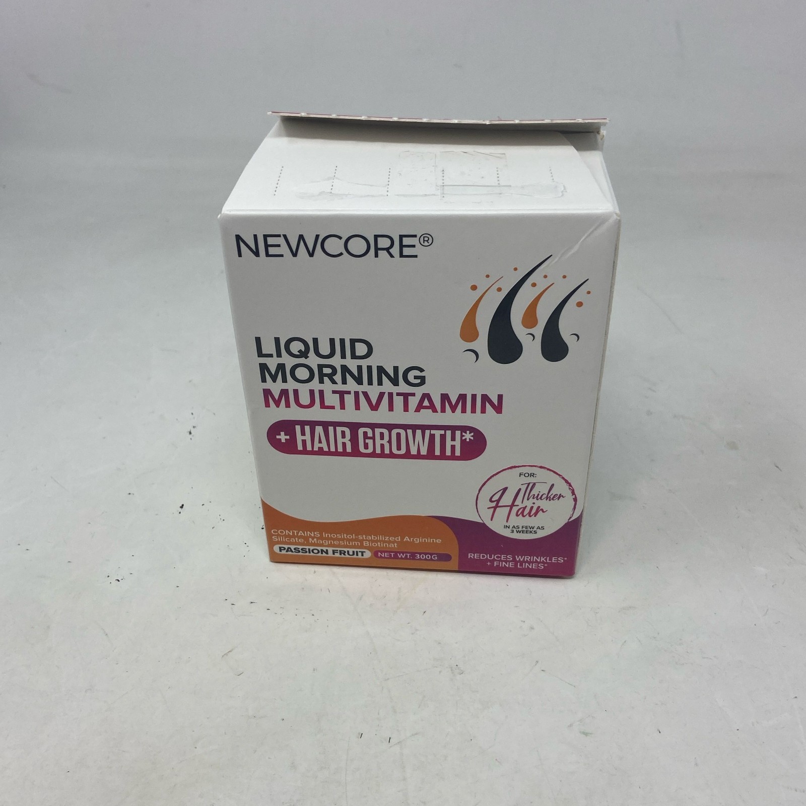 Newcore Liquid Morning Multivitamin + Hair Growth, Passion Fruit 300g
