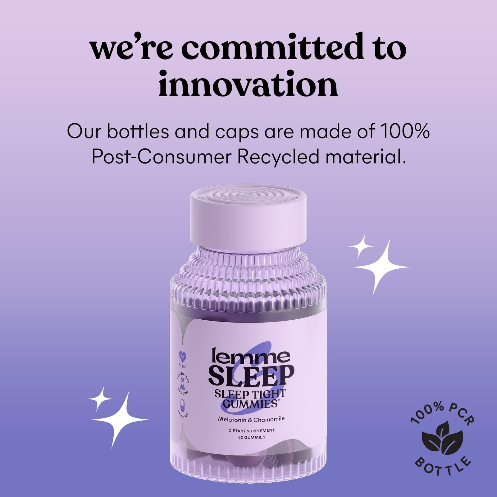 Lemme Sleep Gummies with Melatonin 5mg & Herbs – Berry Flavor, 60 Count