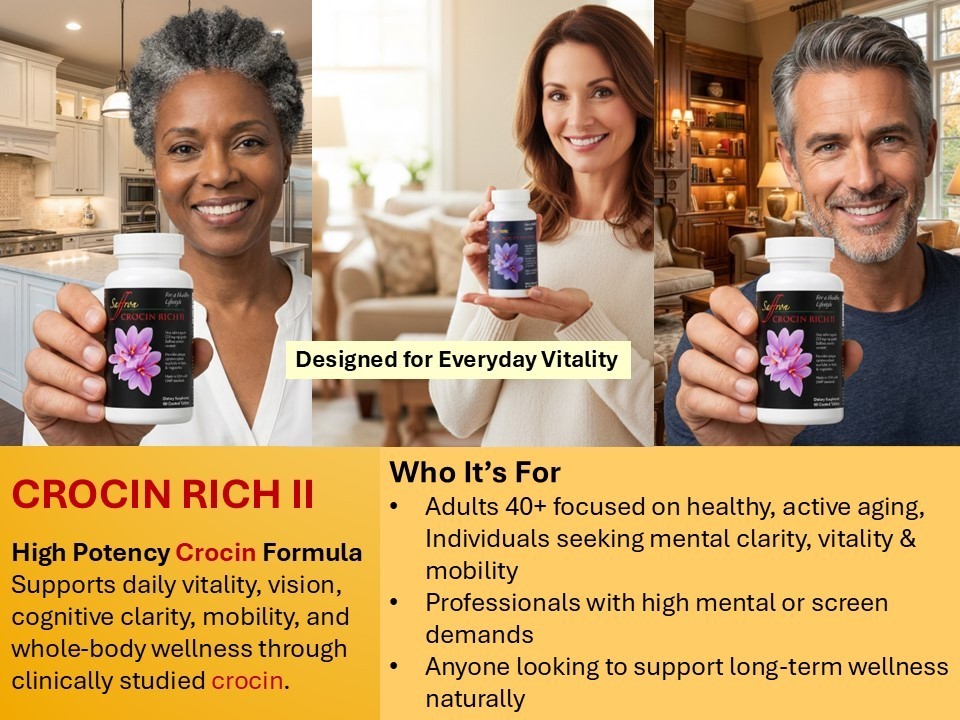 CROCIN RICH II – for Energy, Mobility, Joint, Motion & Cognitive Health, 60ct