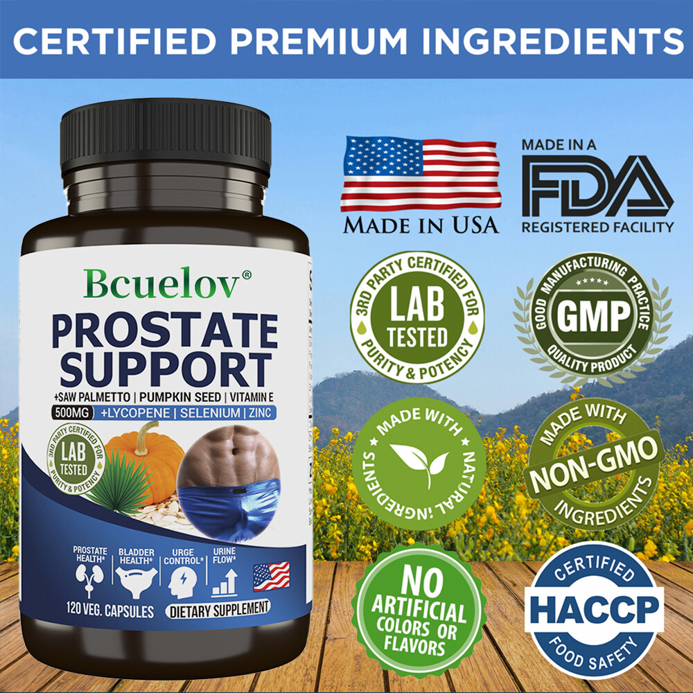 Prostate Support – Saw Palmetto – Bladder Health, URGE Control, Urine Flow