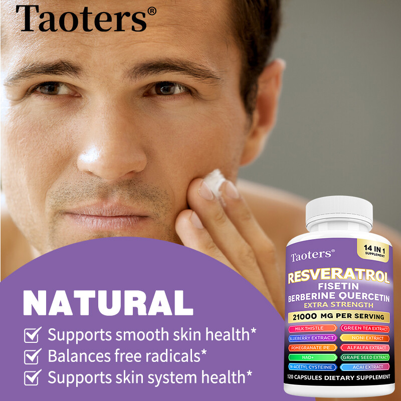 Resveratrol Capsules, Supports Brain & Heart Health 120 Capsules x 3 Bottle