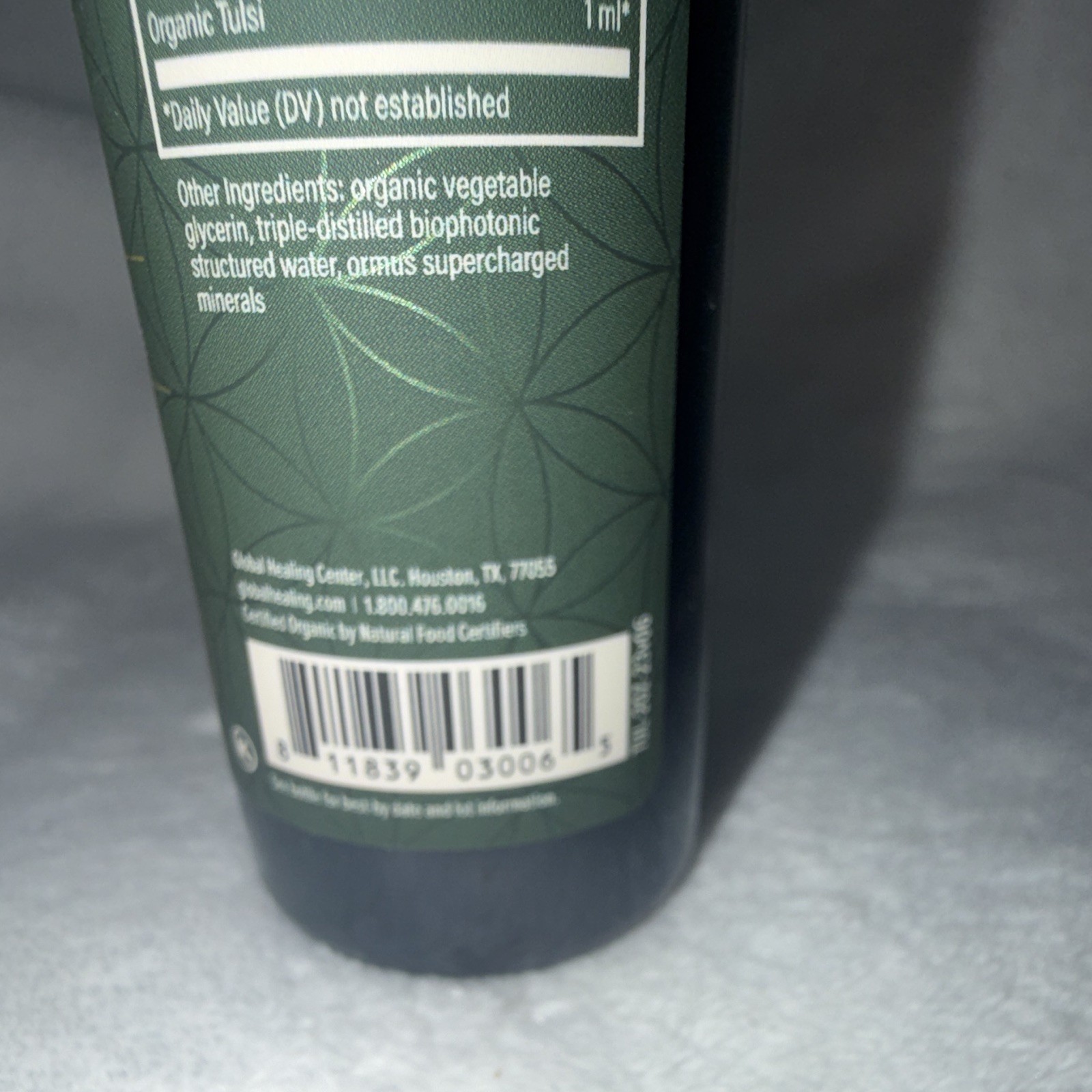 Global Healing Center Tulsi Herbal Extract Stress Support Liquid Drops 2 fl oz