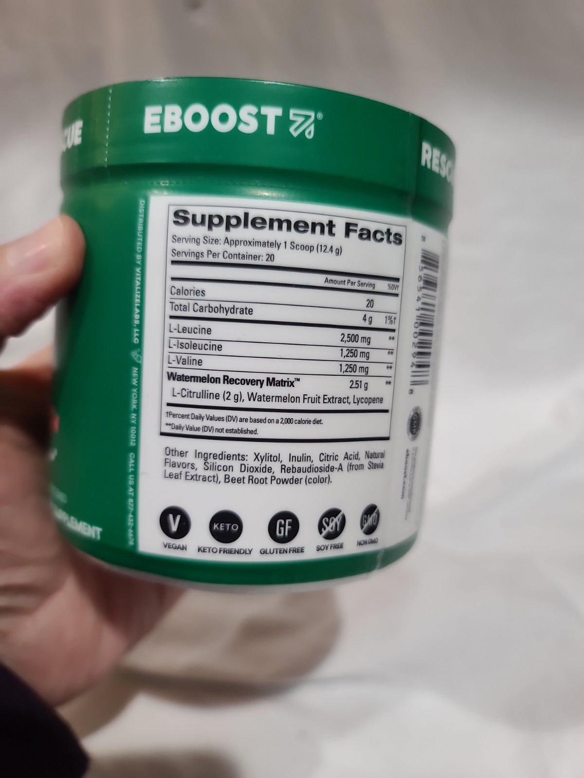 Eboost Rescue BCAA Recovery Matrix Watermelon – 20 Servings | Energy Support