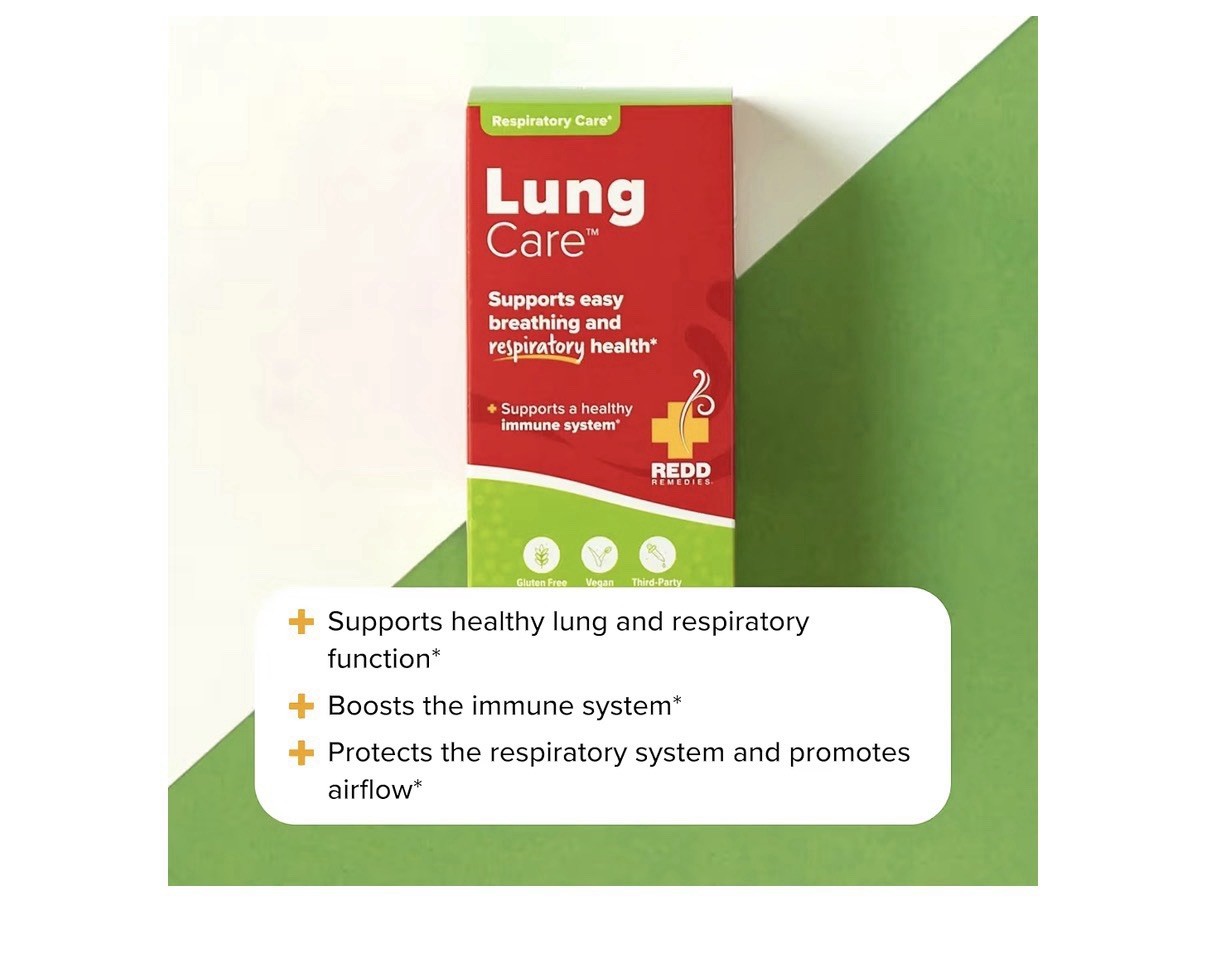Redd Remedies Lung Care Respiratory Health Support Easy Breathing Immune 80 Caps