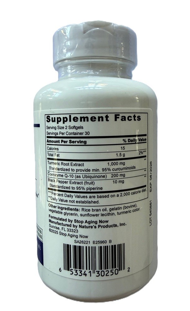 Cur-Q10 Ultra, High Antioxidant Curcumin CoQ10 Complex, Dietary Supplement, 60