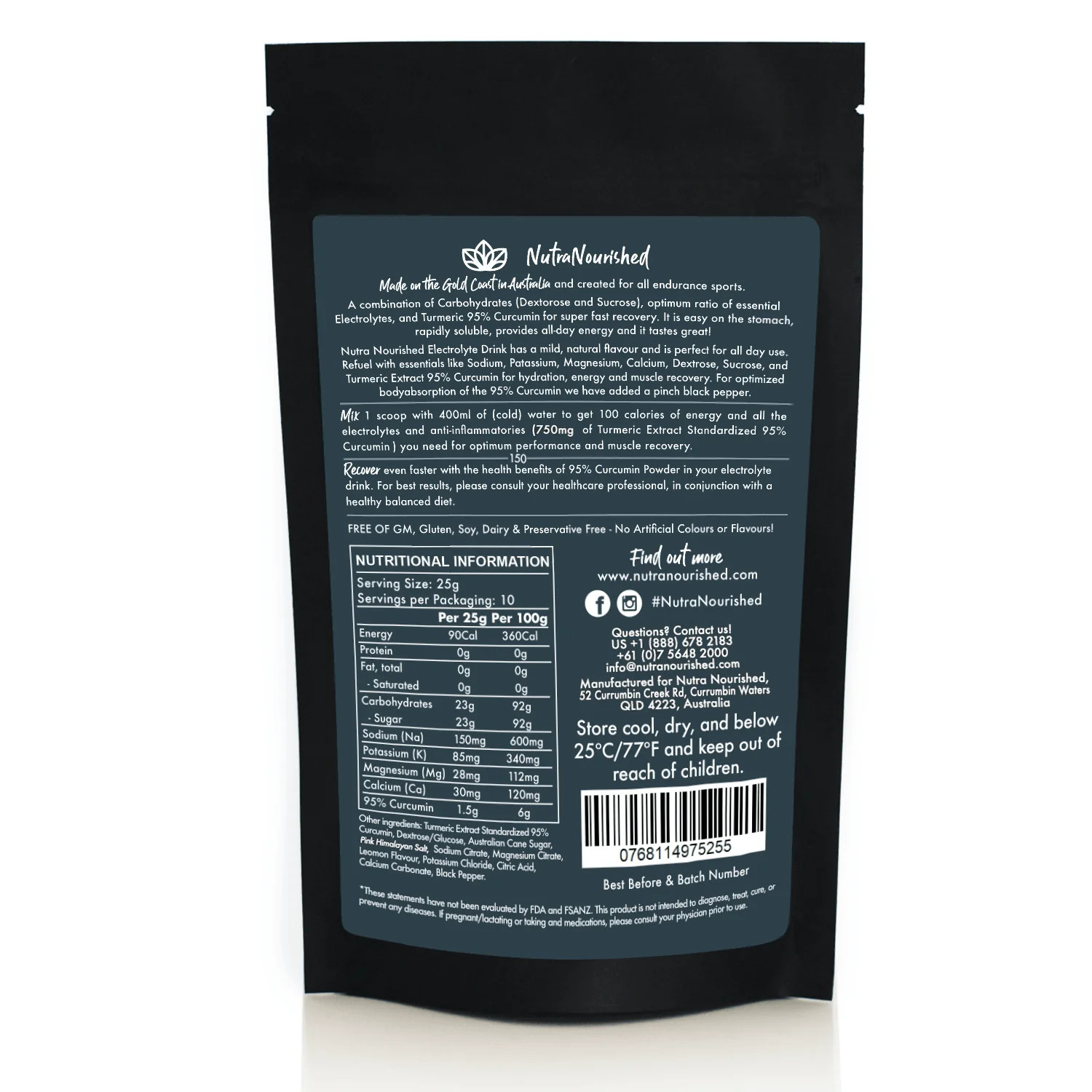 Electrolyte Hydration Powder – 150g – Sodium, Magnesium, Potassium – Supports En