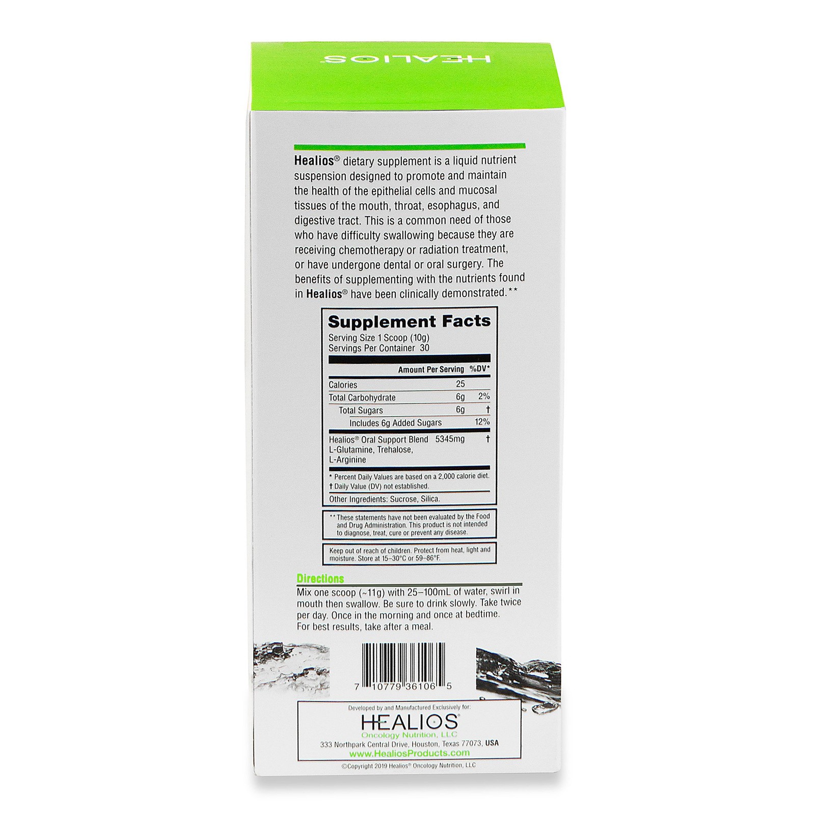 Healios Oral Health Supplement Powder for Mouth Sores & Mucositis – Unflavored