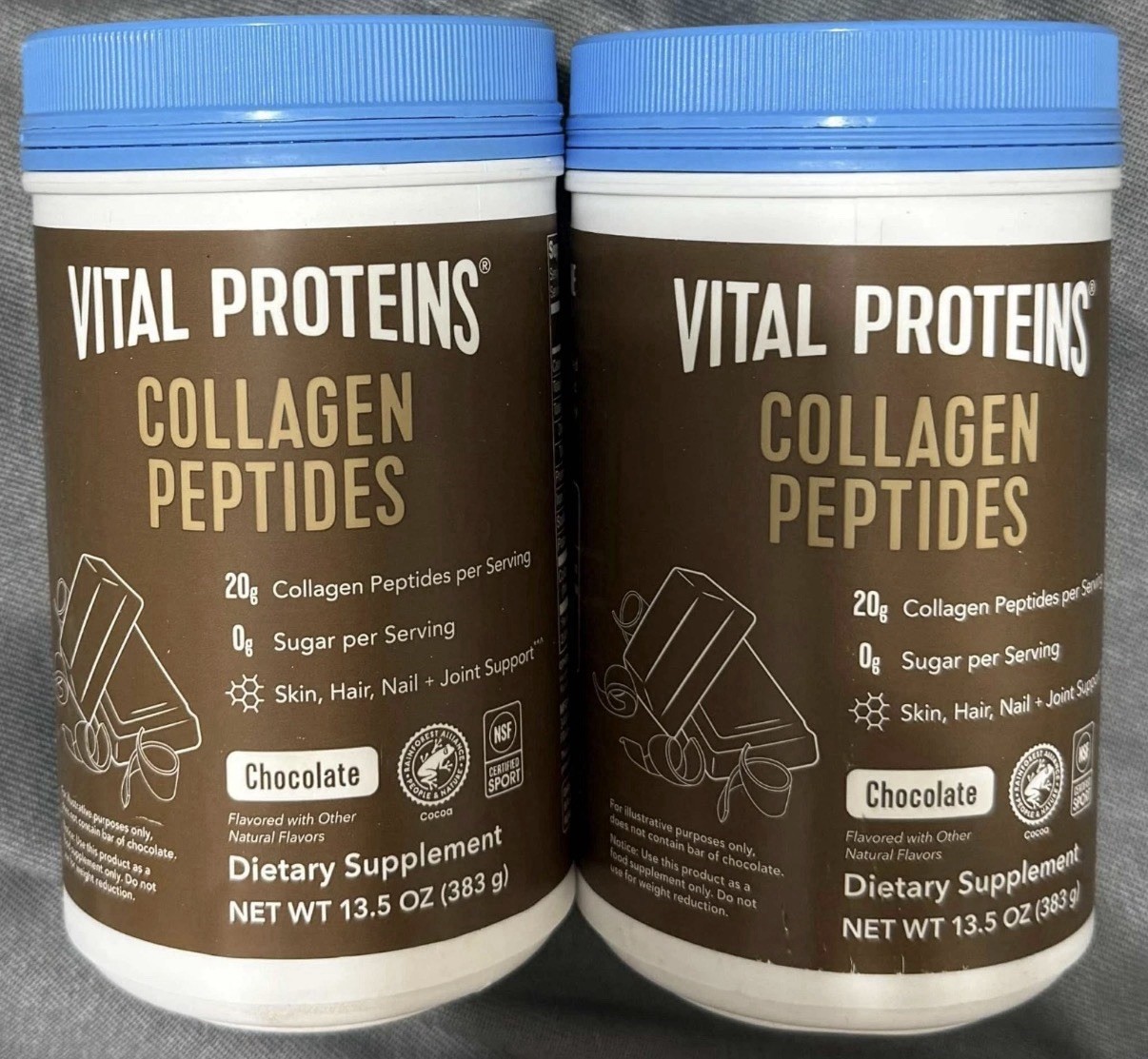 2 ~ Vital Proteins Collagen Peptides Chocolate NET WT 13.5 oz EA