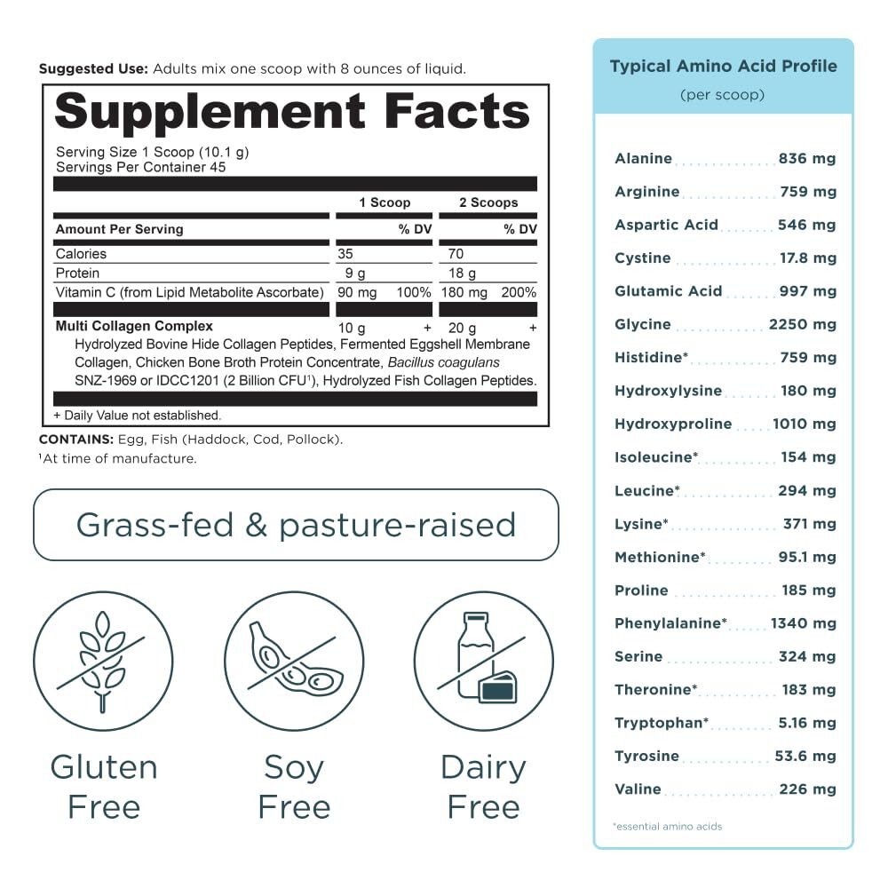 3/28 Ancient Nutrition Collagen Powder Protein with Probiotics, Unflavored Multi