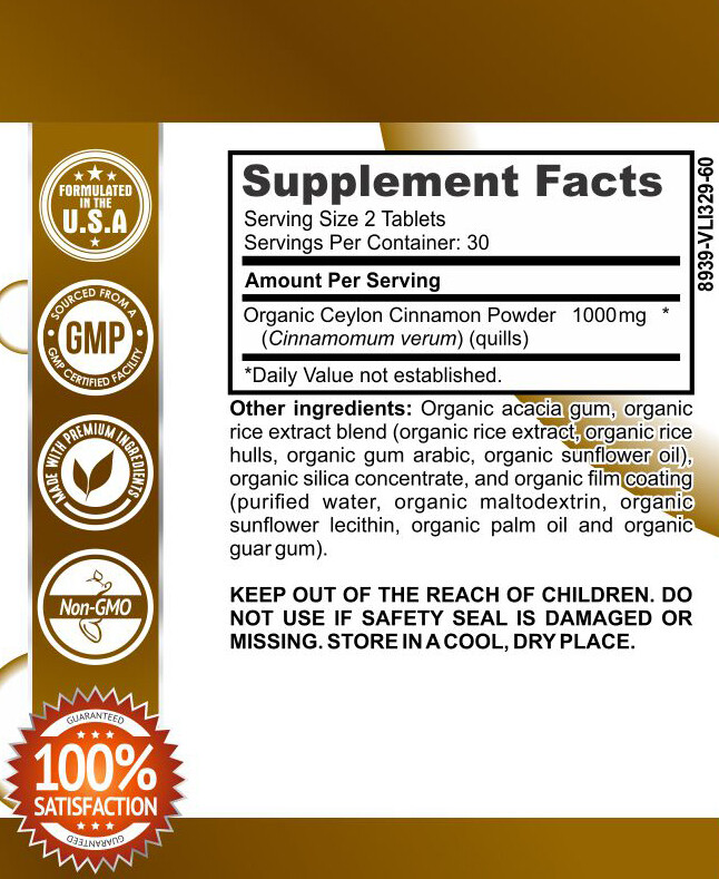 Me First Living Certified Organic Ceylon Cinnamon Supplement