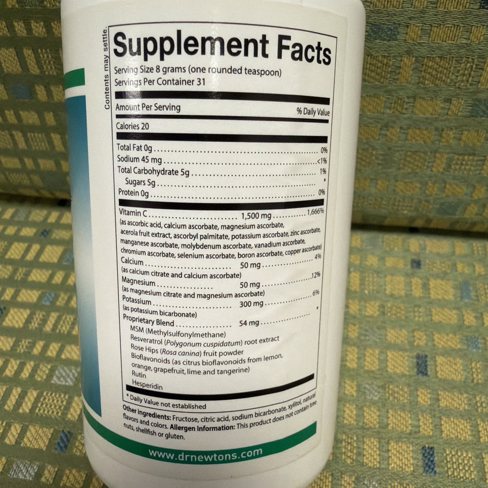 Super C22 Dr. Newton’s Naturals – Sealed – 8.9 Oz – 31 Servings -Expires 4/2027