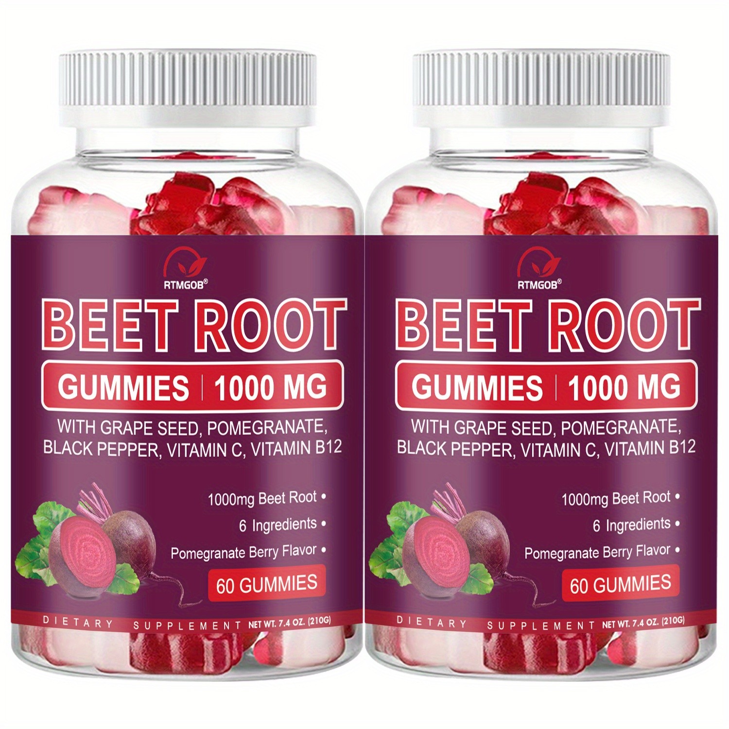 Beets Soft Chews Gummies with Beetroot & Magnesium – Circulation Support