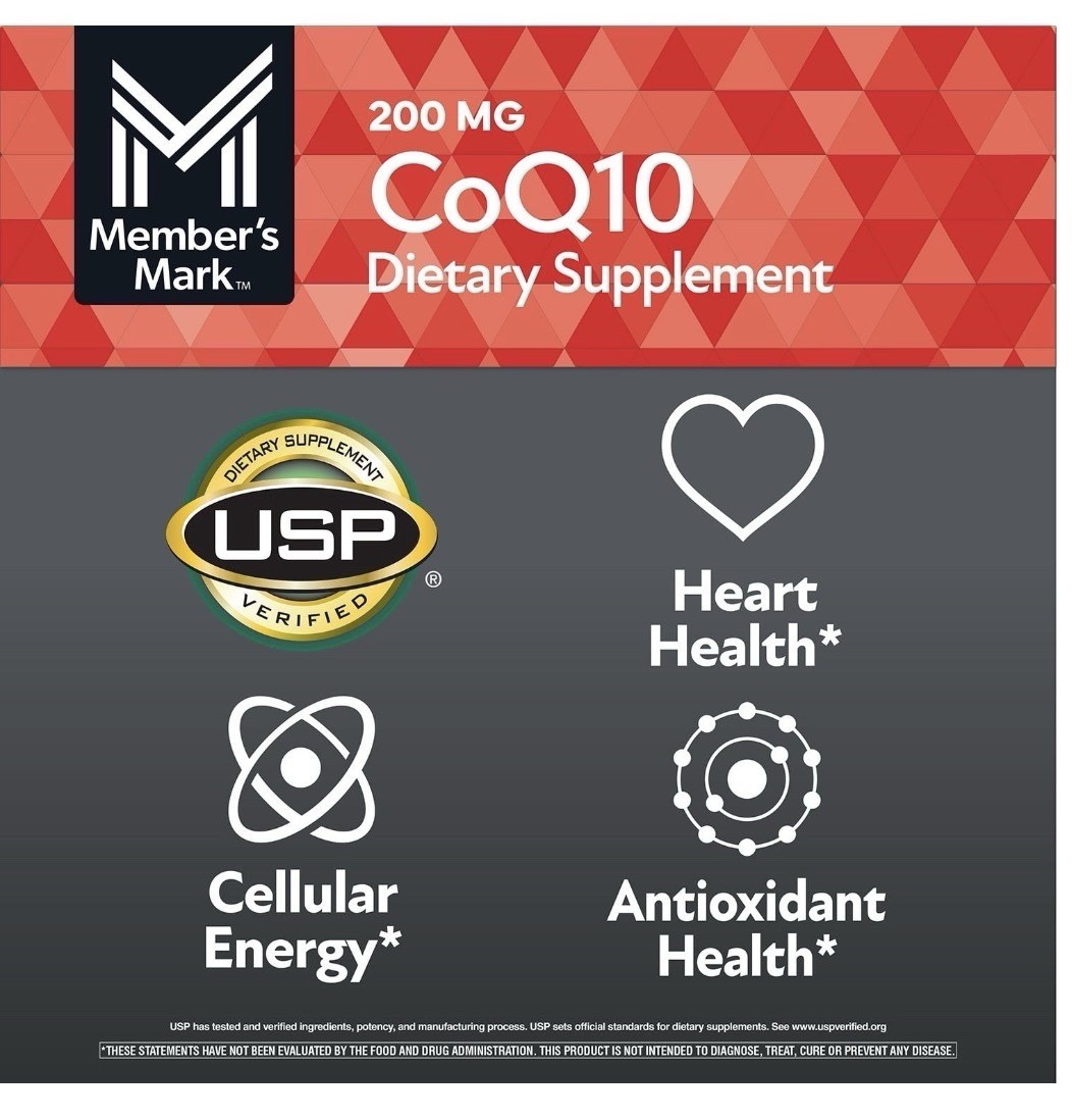 Member’s Mark CoQ10 Softgels 200 mg, 180 count — Supports Heart Health