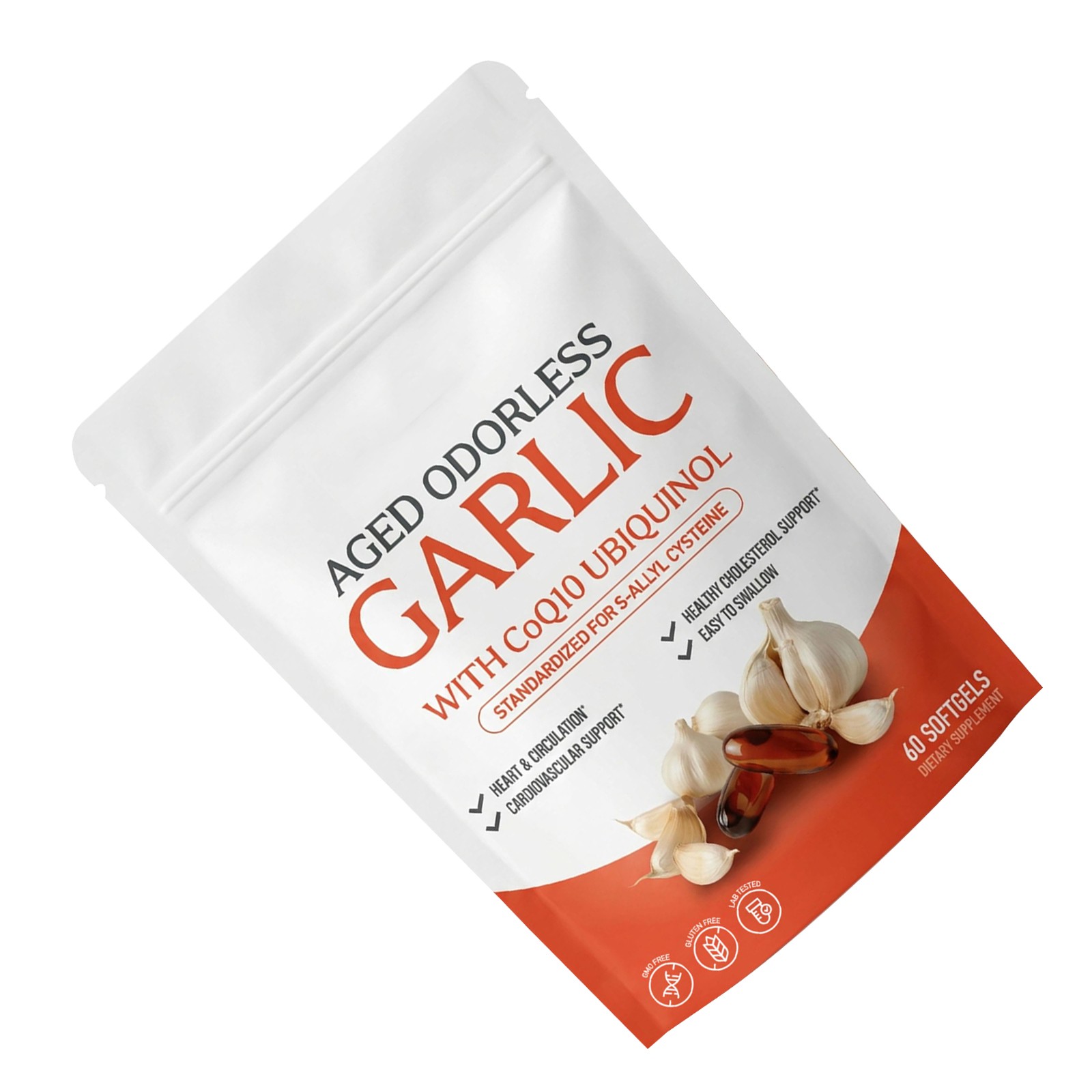Resilia Garlic Extract 600mg Softgels (60 Count) – Odorless Aged Garlic Extra wU