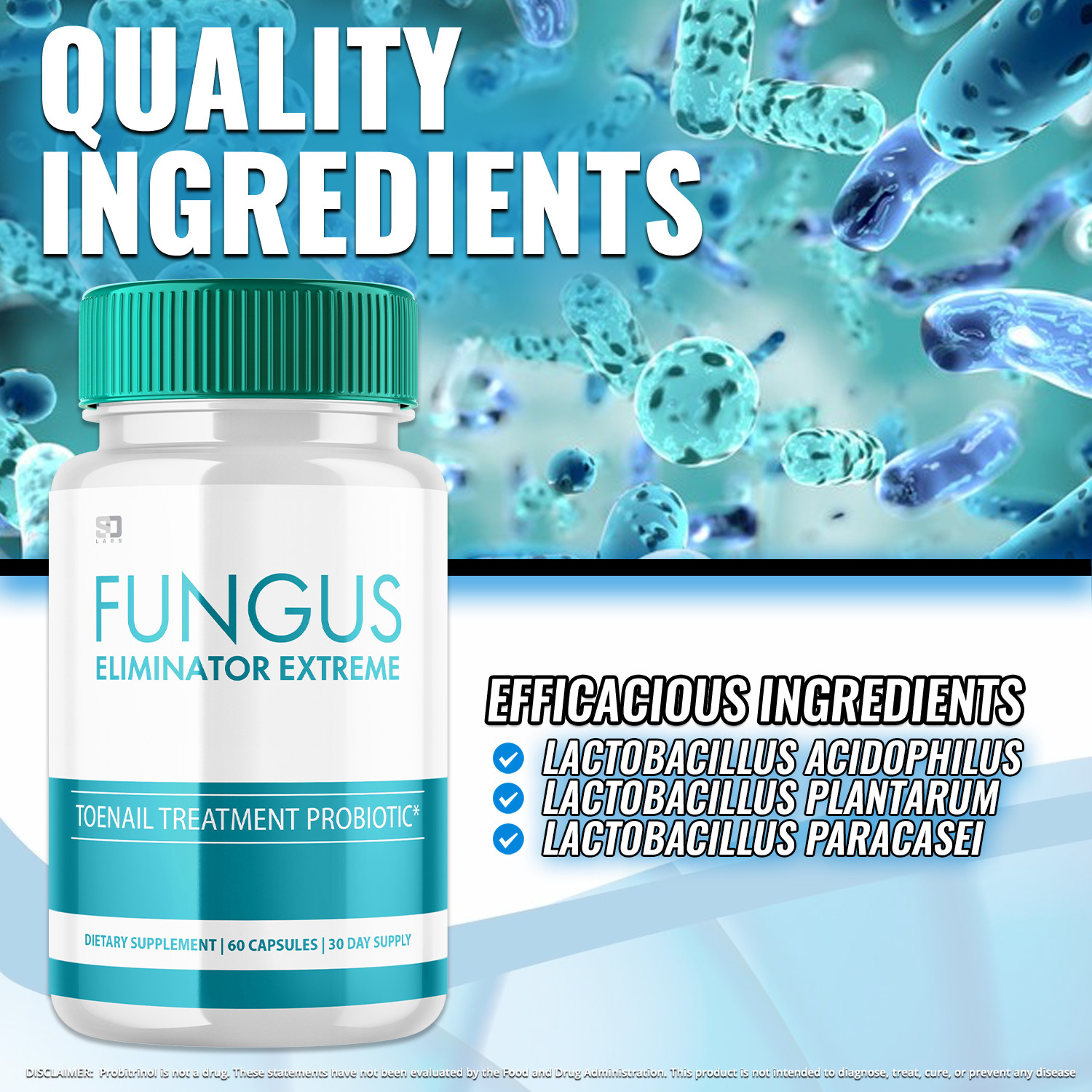 Fungus Eliminator Extreme Probiotic Supplement For Skin & Nail Health 60 Pills