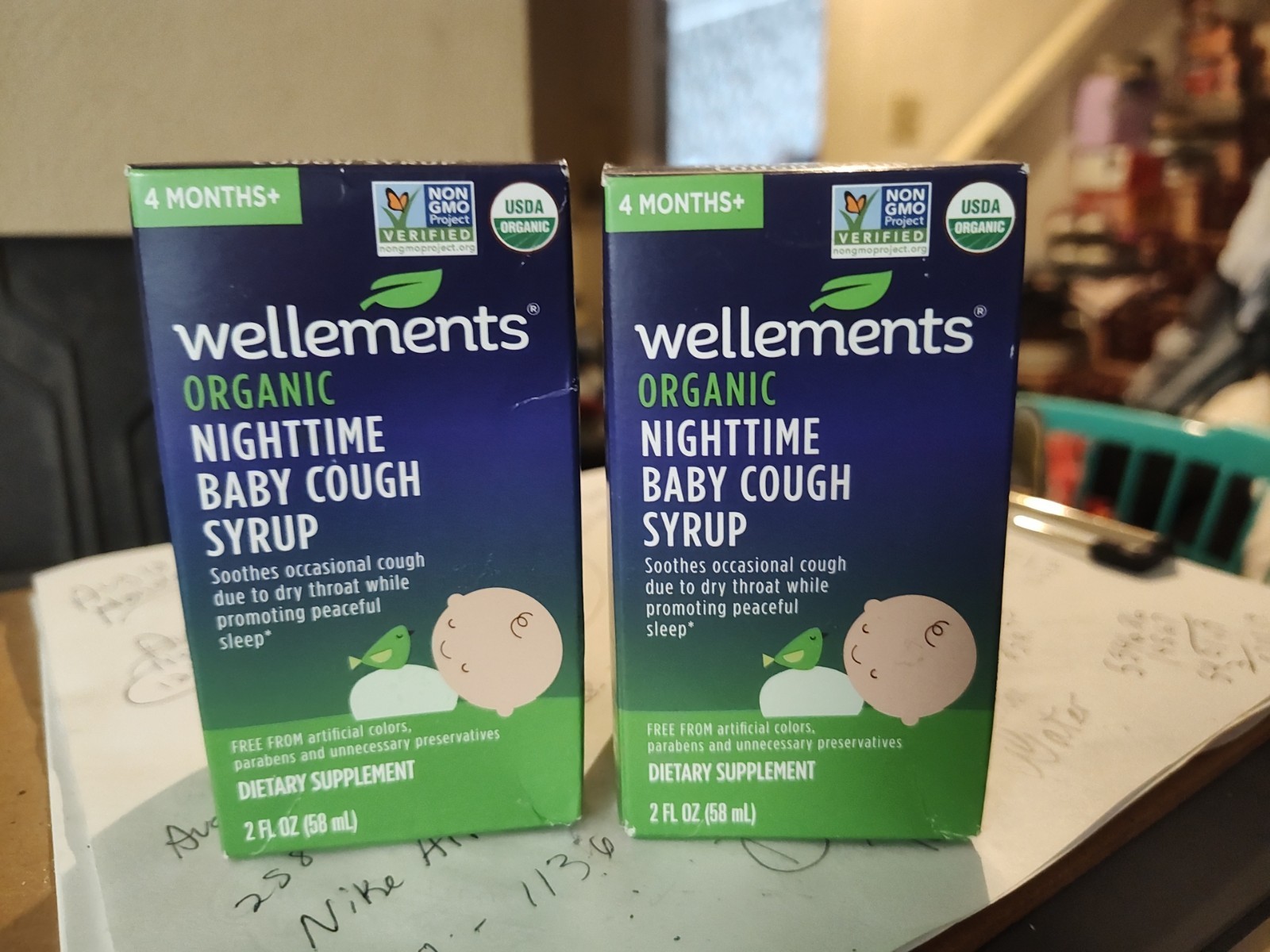 2 Wellements Organic Nighttime Baby Cough Syrup 2oz EXP 1/27