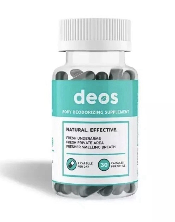 deos Body Deodorizing Supplement Capsules, 30 Count, Vegan, Breath Freshening