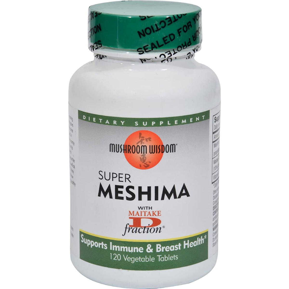 Mushroom Wisdom Super Meshima Maitake D Fraction Immune Support Tablets 1 Pack