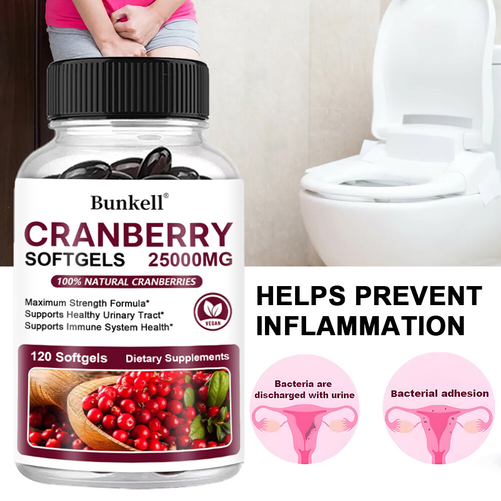 Cranberry Softgels | Maximum Strength | 25,000 mg + Vitamin C