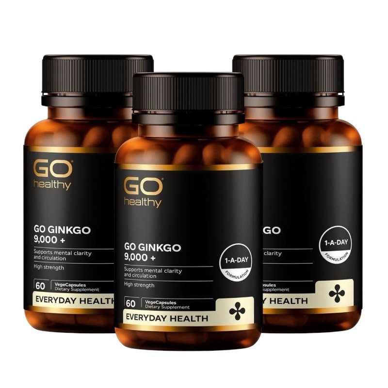 [Go Healthy] Ginkgo 9000+ (60 x 3) Vege Capsules Brain Health