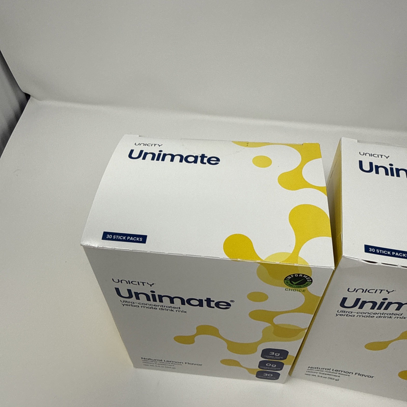 Unicity Unimate Lemon 30 Packets (Pack of 2) Yerba Mate New Exp Dec 2027