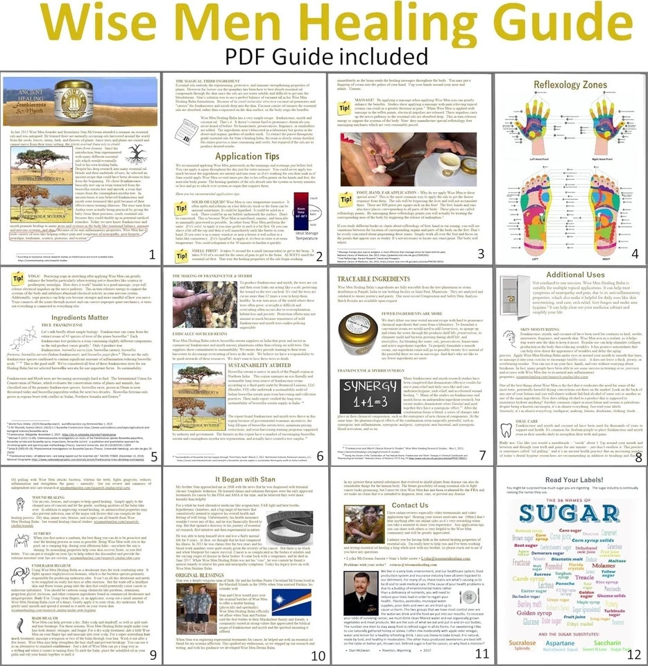 Wise Men Healing Balm with Myrrh and Frankincense Essential Oils for Neuropathy