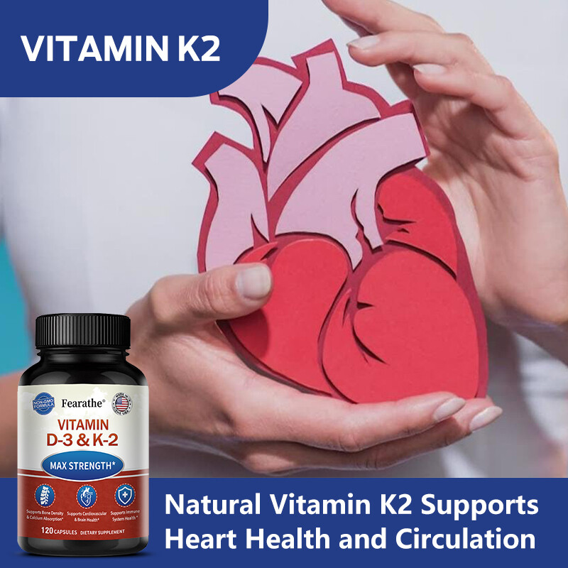 Vitamin D3 2000 IU K2 MK7 75 mcg, Vit D and K Supplement, Immune Health