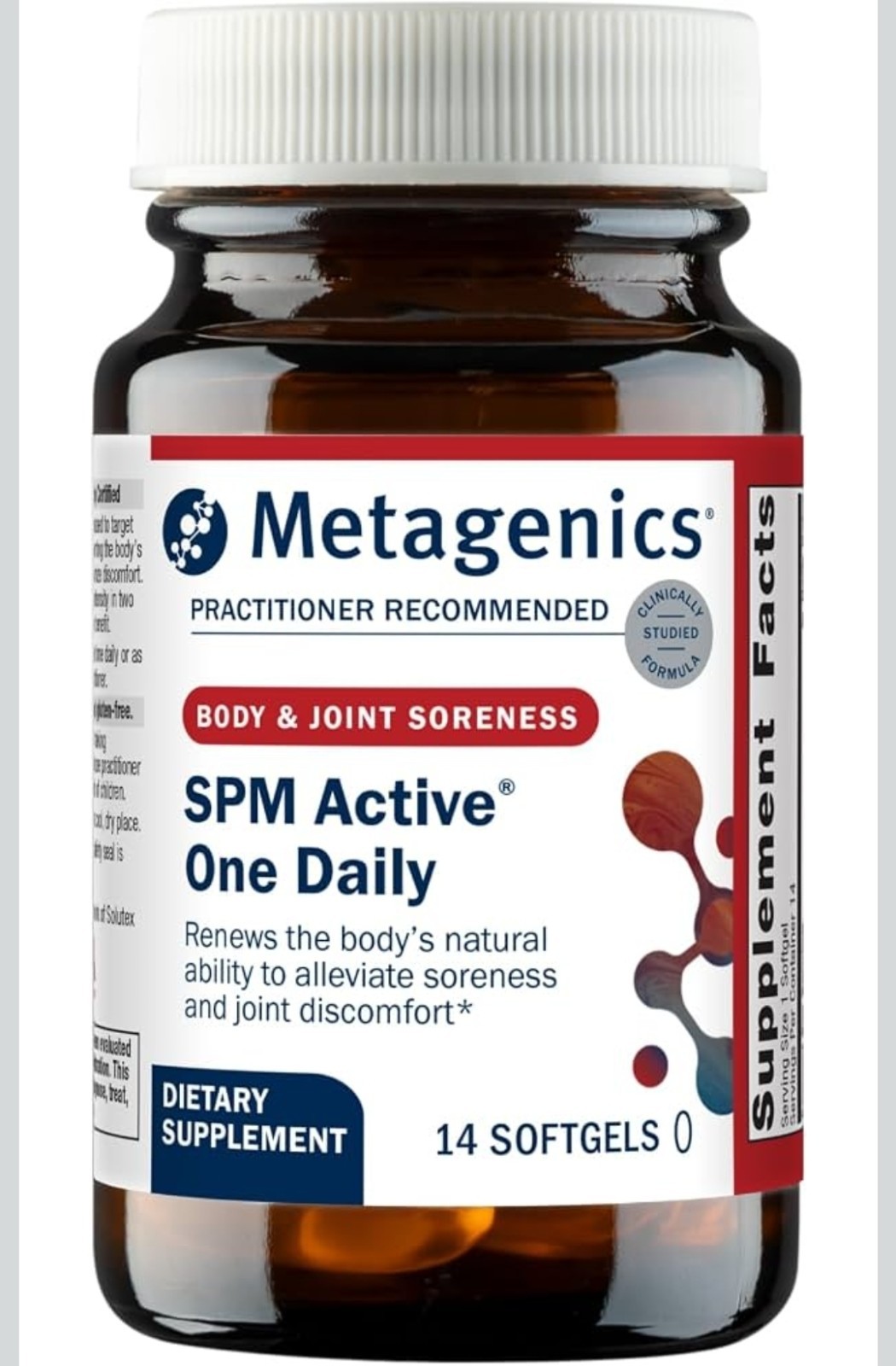 Metagenics SPM Active One Daily Joint Support 14 Softgels Exp 07/27 SPMAD14
