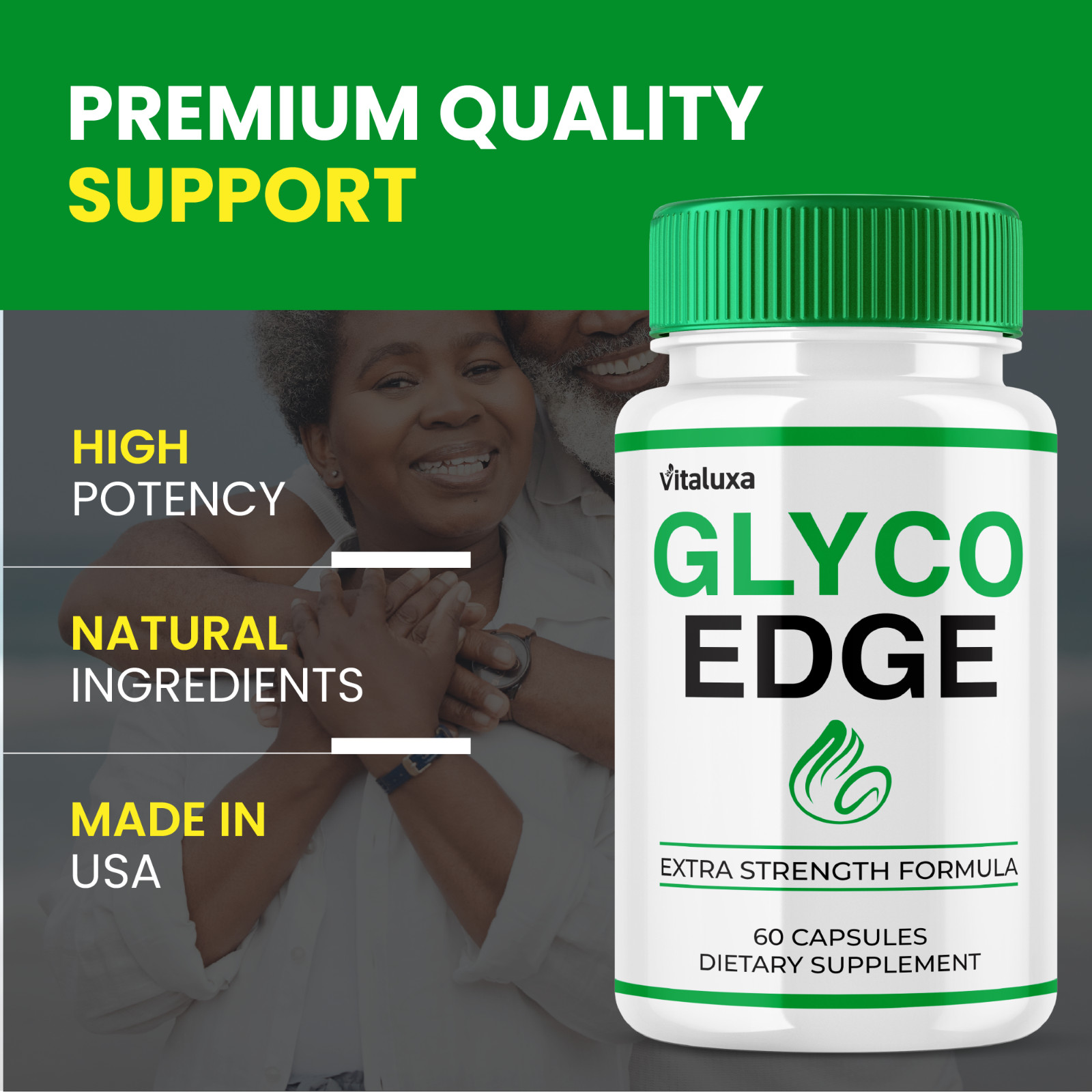 (2 Pack) Glyco Edge Capsules, GlycoEdge Natural Glycogen Blood Support (120 ct)