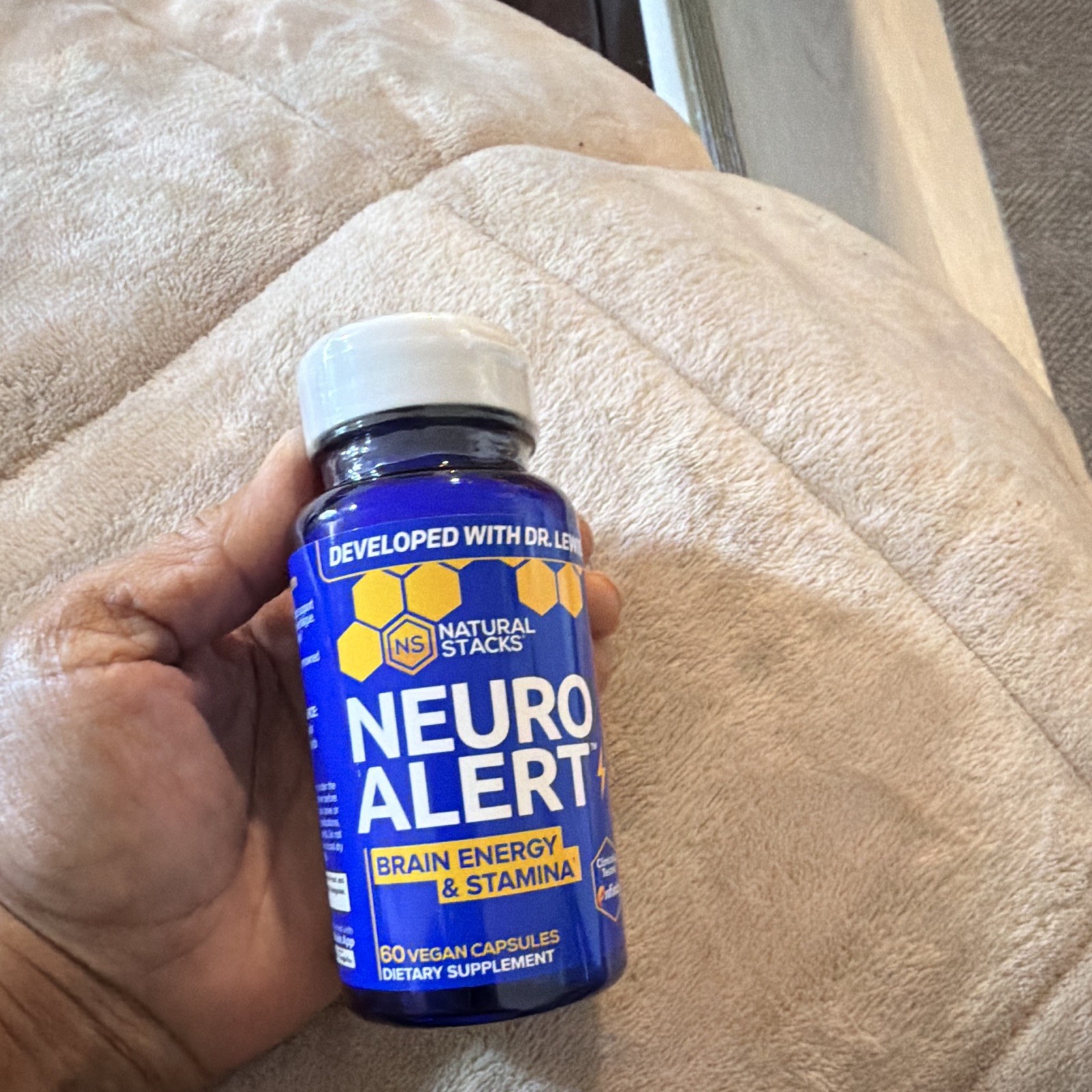 Natural Stacks Neuro Alert Brain Energy & Stamina 60 Vegan Caps Exp 03/2028