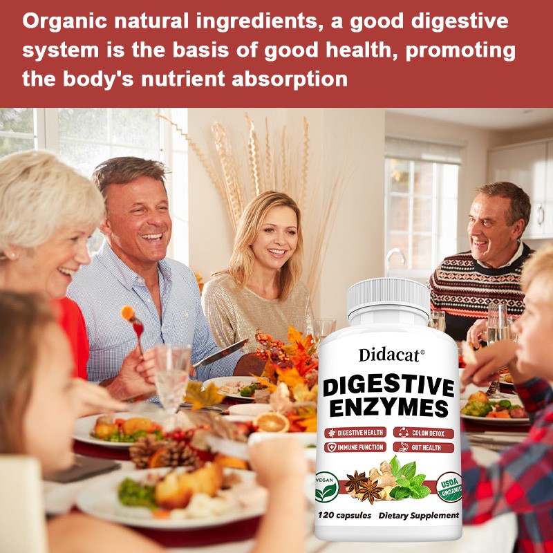 Digestive Enzymes for Colon Detox,Gas,Constipation & Bloating Relief 30-120 Caps
