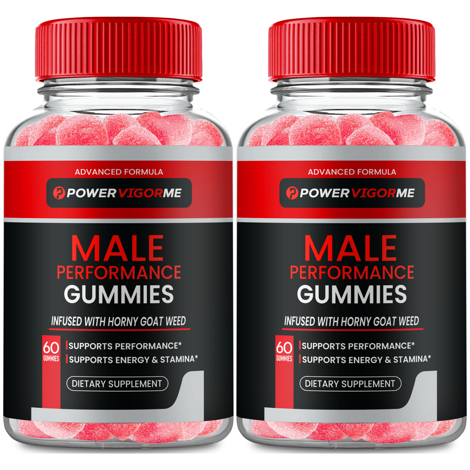 (2 Pack) Power Vigor Male Gummies, PowerVigor Supplement Gummy for Men Gummy