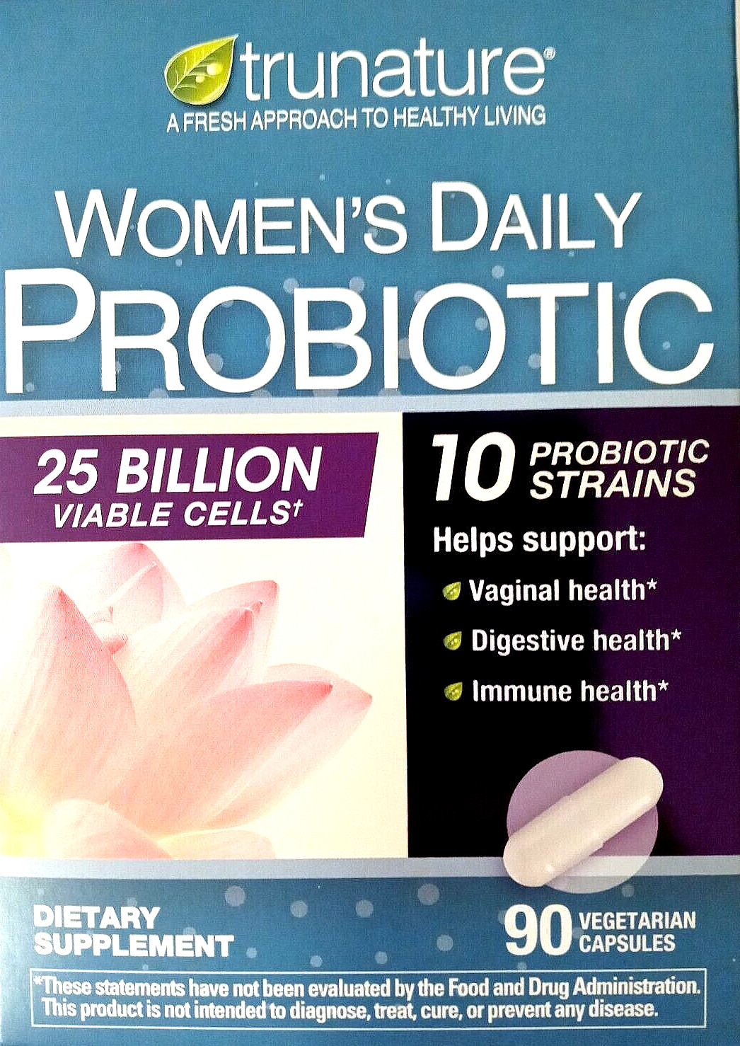 Trunature Women’s Daily Probiotic (25 Billion Cells) 90 Caps EXP 02/2025