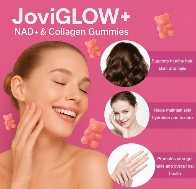 NAD+ & Collagen Gummies Skin Hair Nail & Anti-Aging Support Hyaluronic Acid