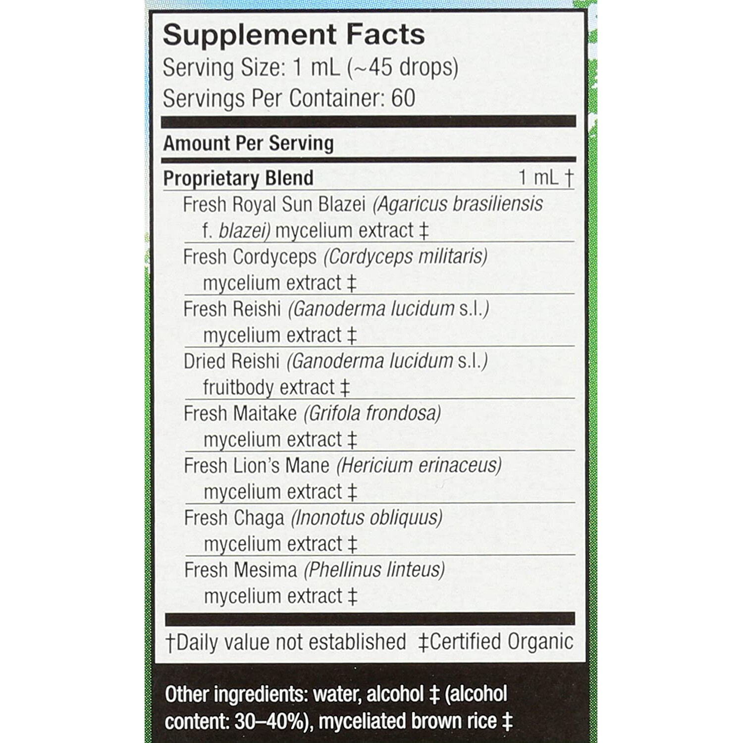 Host Defense Organic Stamets 7 Extract, 60 servings, 2 Ounce