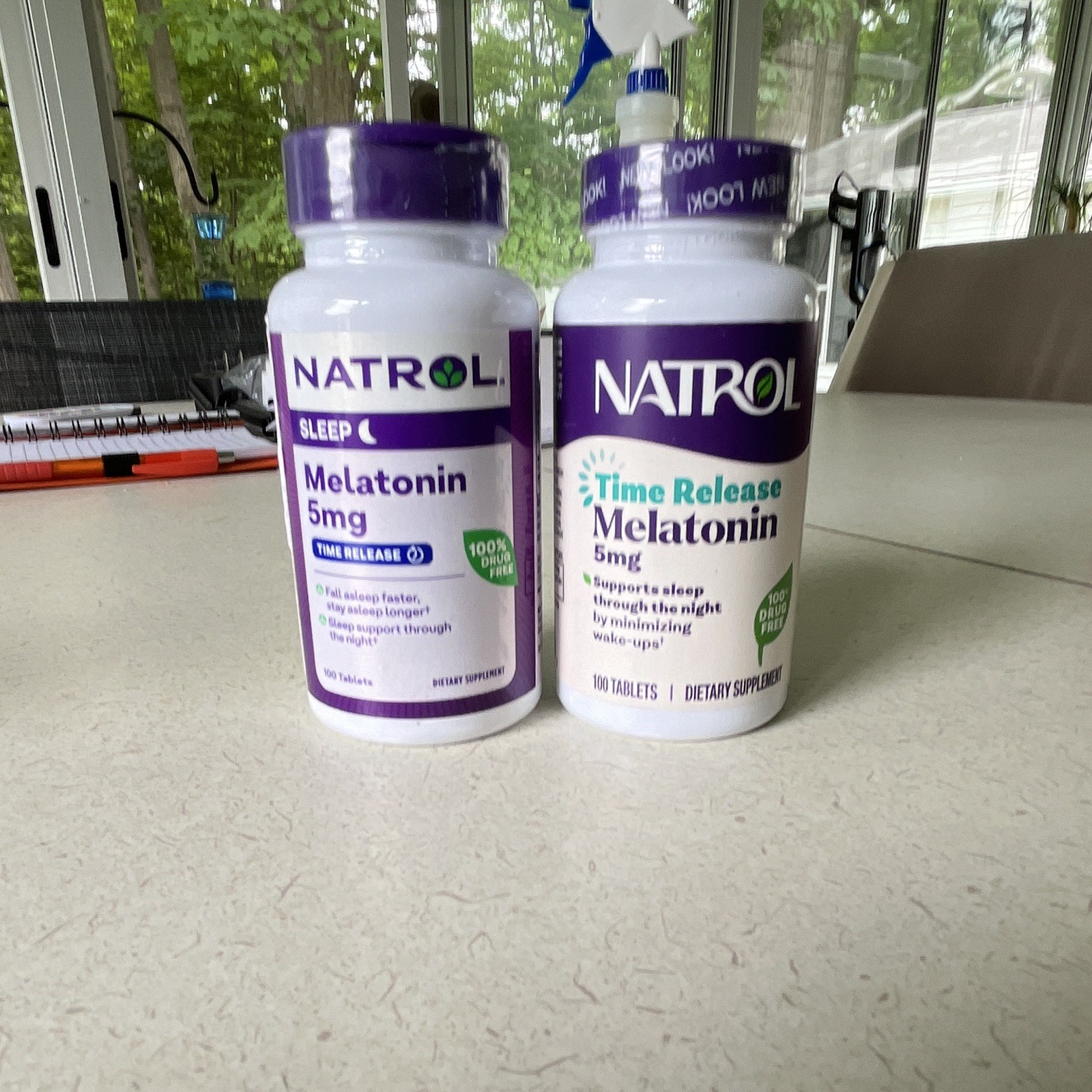 Natrol Time Release Drug-Free Melatonin 5mg Tablets 100 Count Sleep Support