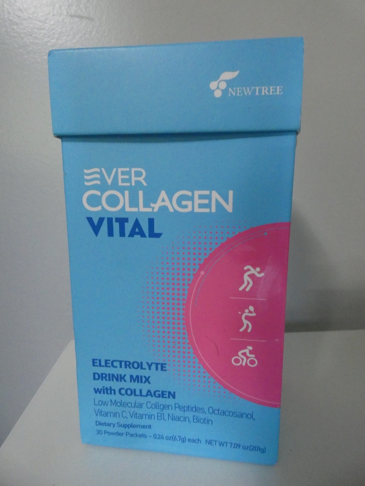 NewTree Ever Collagen Vital New 30 Pack Electrolyte Drink Mix Packets 09-26