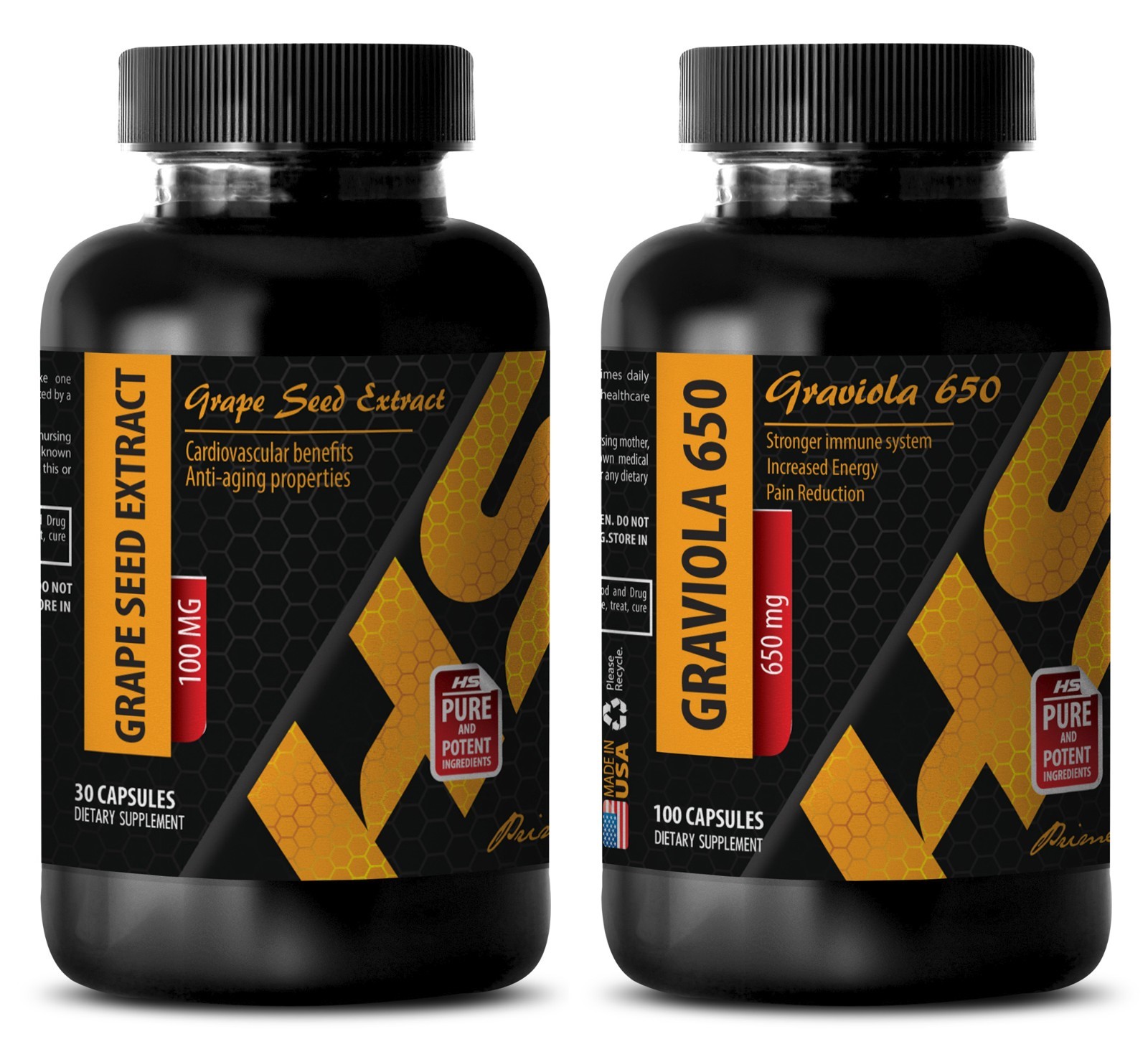 Antioxidant unisex GRAPE SEED EXTRACT – GRAVIOLA COMBO 2B – graviola supplement